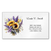 Floral Classic Calling Card Magnetic Magnetisch Visitekaartje (Voorkant)