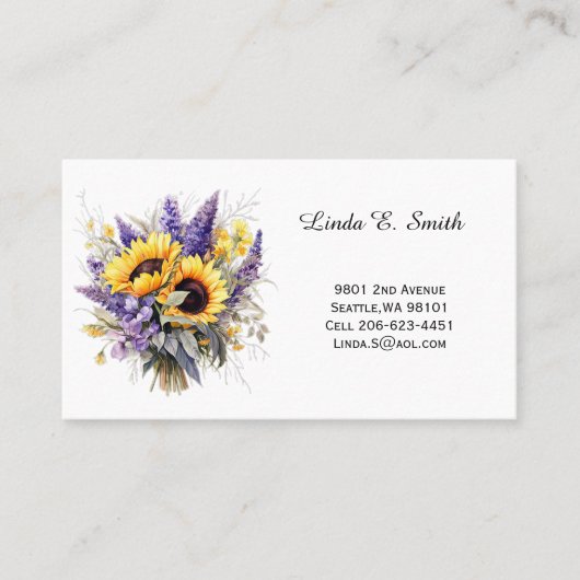 Floral Classic Calling Card Visitekaartje (Voorkant)