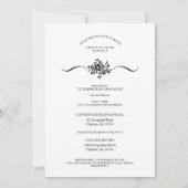 Floral Classic Chic Typography Photo Afstuderen in Kaart (Achterkant)