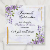 Floral Classic Elegant Vrouwen Afscheidsfeest Bedankjes Labels (Achterkant)