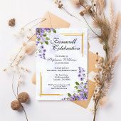 Floral Classic Elegant Vrouwen Afscheidsfeest Kaart