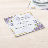 Floral Classic Elegant Vrouwen Afscheidsfeest Kartonnen Onderzetters (Schuin)