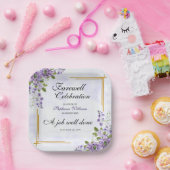 Floral Classic Elegant Vrouwen Afscheidsfeest Papieren Bordje (Feest)