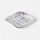 Floral Classic Elegant Vrouwen Afscheidsfeest Papieren Bordje (Gebogen)