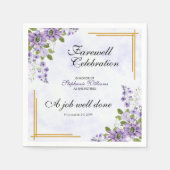 Floral Classic Elegant Vrouwen Afscheidsfeest Servet (Voorkant)