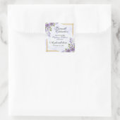 Floral Classic Elegant Vrouwen Afscheidsfeest Vierkante Sticker (Tas)