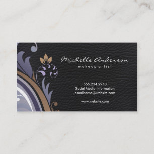 Floral Classic Leather Lux Achtergrond Visitekaartje