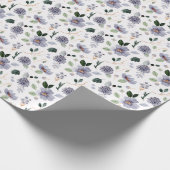 Floral Classic Paarse Patroon Cadeaupapier (Hoek)