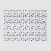 Floral Classic Paarse Waterverf Patroon Tissuepapier (Voorkant)