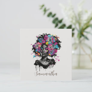 Floral Classy Afro Woman