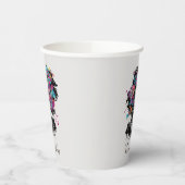 Floral Classy Afro Woman Papieren Bekers (Links)