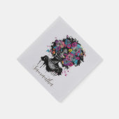 Floral Classy Afro Woman Servet (Hoek)