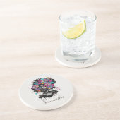 Floral Classy Afro Woman Zandsteen Onderzetter (Zijkant)