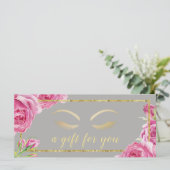 Floral Classy Gray Salon Cadeaubonnen (Staand voorkant)