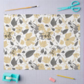 Floral Clematis Waterverf Gold Grey Black Tissuepapier (Craft)