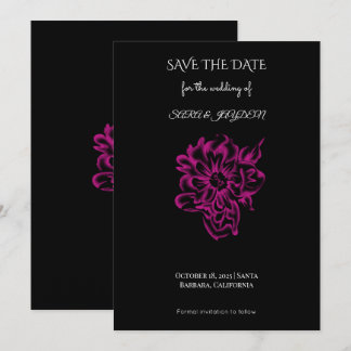Floral Clipart – Vintage Botanical Flower Design Save The Date