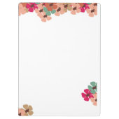 Floral Clipboard with Colorful Blooms Klembord (Achterkant)