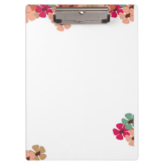 Floral Clipboard with Colorful Blooms Klembord