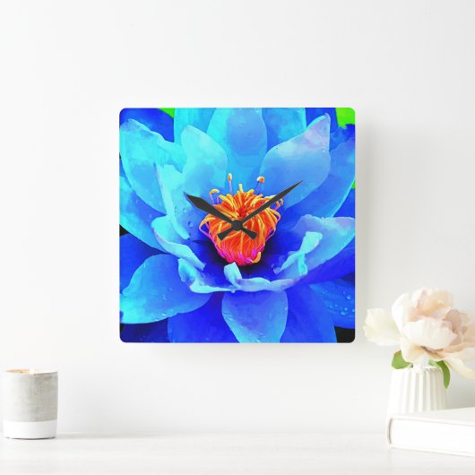 Floral clock vierkante klok (Huis)