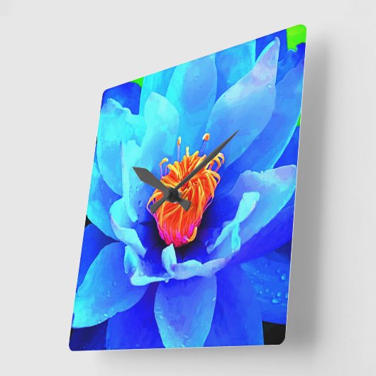 Floral clock vierkante klok (Hoek)