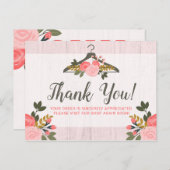 Floral Clothes Hanger Closet Boutique bedankt Briefkaart (Voorkant / Achterkant)