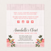 Floral Clothes Hanger Closet Boutique bedankt Kaart (Binnenkant ongevouwen)