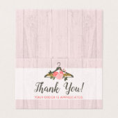 Floral Clothes Hanger Closet Boutique bedankt Kaart (Buitenkant ongevouwen)