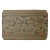 Floral Clusters in Orange-Red Roses  Badmat (Voorkant)