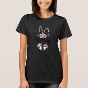Floral Cna Neurse Paasbunny Cna Life Happy Easte T-shirt