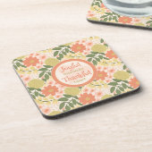 Floral Coaster Set – Gratitude-Inspired Home Decor Bier Onderzetter (Linkerzijde)