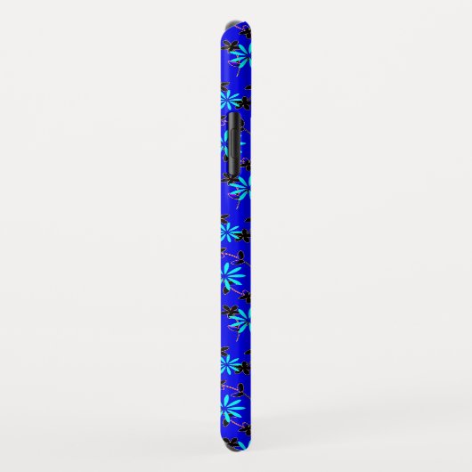 Floral Cobalt Blue 4Annie Case-Mate iPhone Case (Achterkant/rechts)