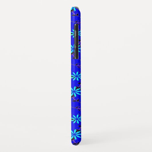 Floral Cobalt Blue 4Annie Case-Mate iPhone Case (Achterkant/links)