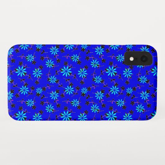 Floral Cobalt Blue 4Annie Case-Mate iPhone Case (Achterkant (horizontaal))