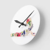 Floral Cobra Yoga Pose reeks Ronde Klok (Hoek)