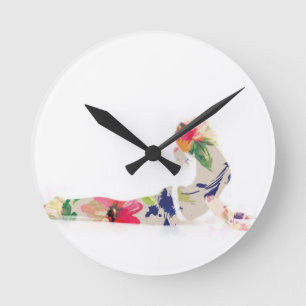 Floral Cobra Yoga Pose reeks Ronde Klok