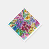Floral Cocktail Napkins Servet (Hoek)