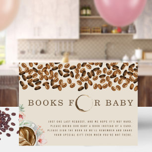 Floral Coffee Baby shower Boekaanvraag Kaart