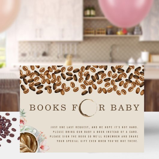 Floral Coffee Baby shower Boekaanvraag Kaart