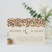 Floral Coffee Baby shower Boekaanvraag Kaart (Staand voorkant)