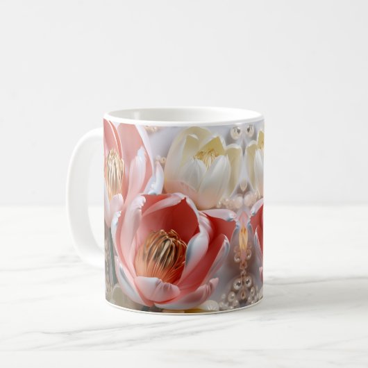 Floral Coffee Cup Koffiemok (Voorkant links)