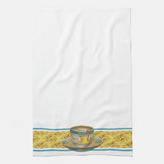  Floral Coffee Cup Theedoek (Verticaal)