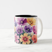 "Floral Coffee Mok – Botanical Flower Cup (Voorkant rechts)