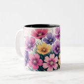 "Floral Coffee Mok – Botanical Flower Cup (Voorkant links)