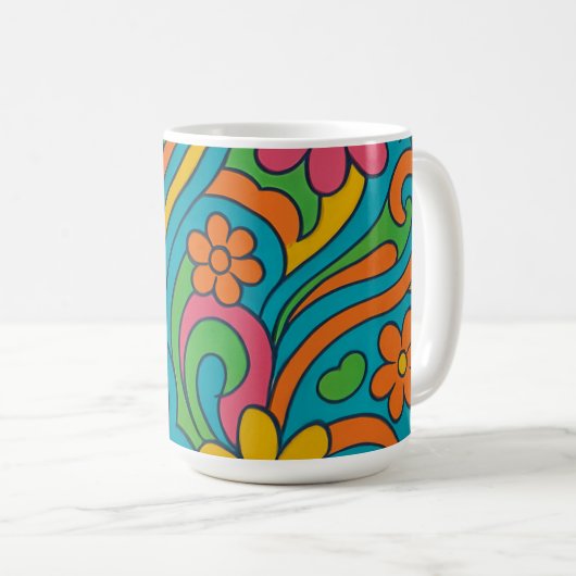 " FLORAL COFFEE MOK" KOFFIEMOK (Voorkant rechts)