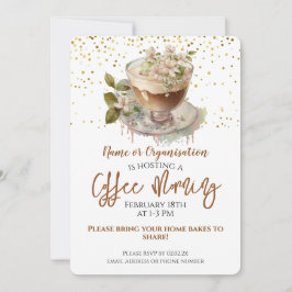 Floral Coffee Morning Fundraiser Kaart