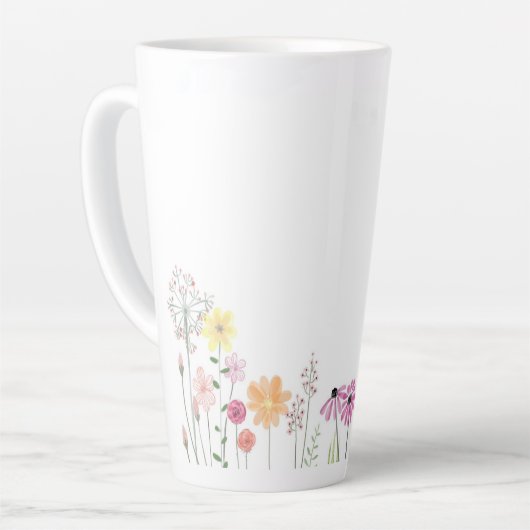 Floral Coffee Mug Latte Mok (Linkerhoek)