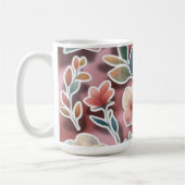 Floral Coffee Mug – Peach Flowers Koffiemok (Links)