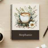 Floral Coffee Mug Personalized Notitieboek