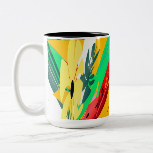  Floral Coffee Mug Tweekleurige Koffiemok (Links)