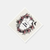 Floral Coffin Halloween Baby shower Servet (Hoek)